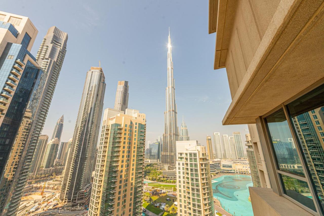 First Class 2Br With Full Burj Khalifa And Fountain View Dubai Exterior foto